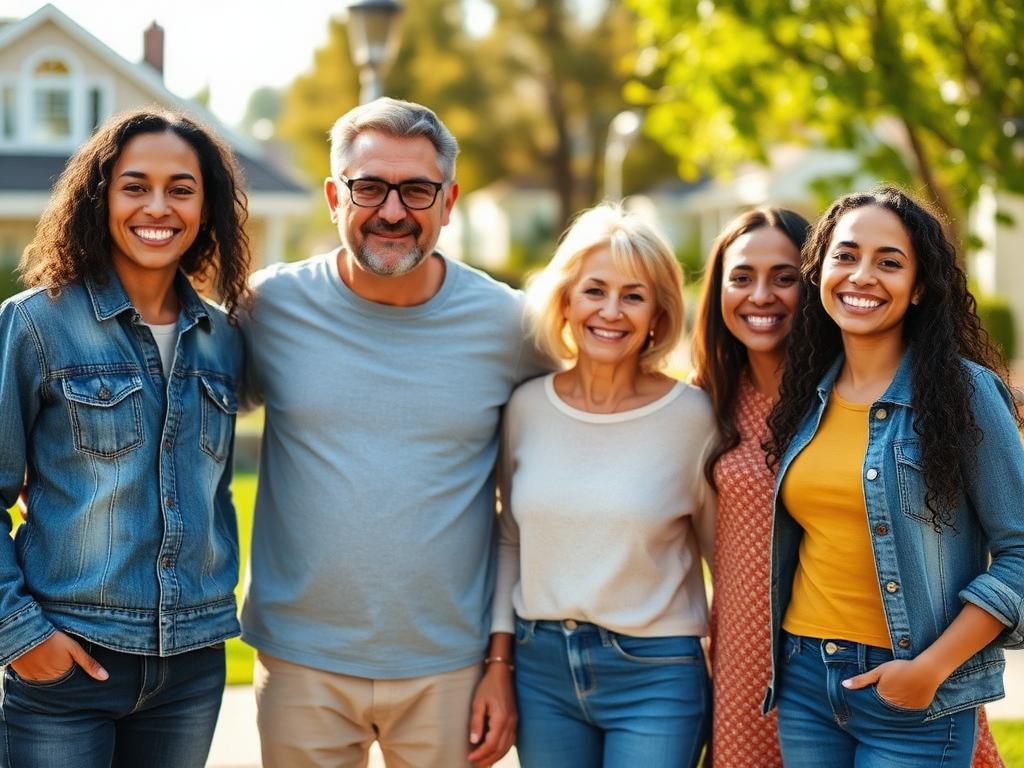 Family celebrating their U.S. Green Card success
