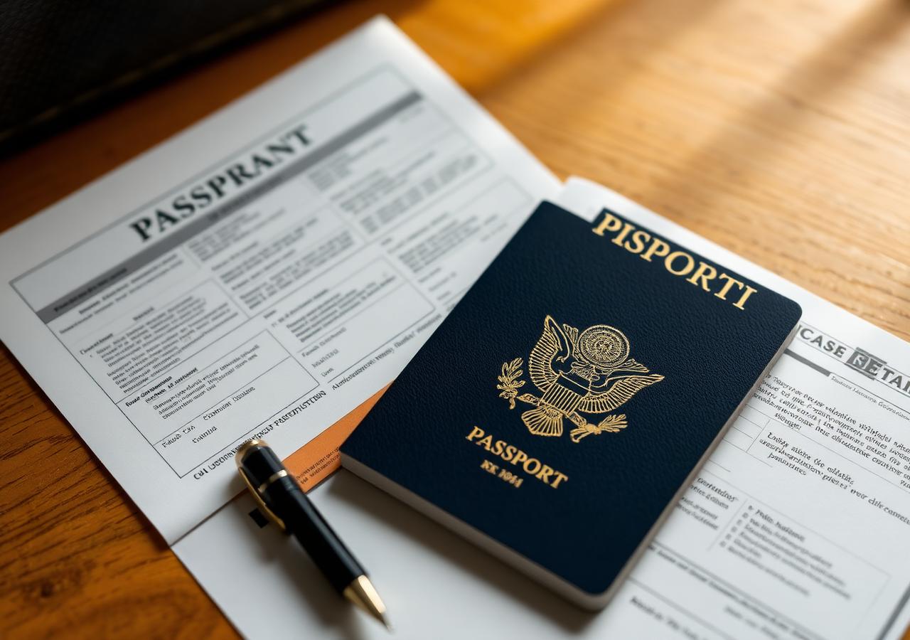 U.S. passport and immigration documents ready for the embassy interview